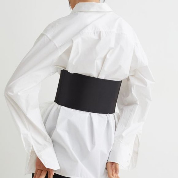 H&M Genuine Leather Wide Waist Belt - M - Picture 6 of 8